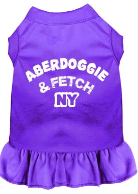 Aberdoggie Ny Screen Print Dress Purple Lg (14)