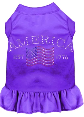 Classic America Rhinestone Dress Purple Sm (10)