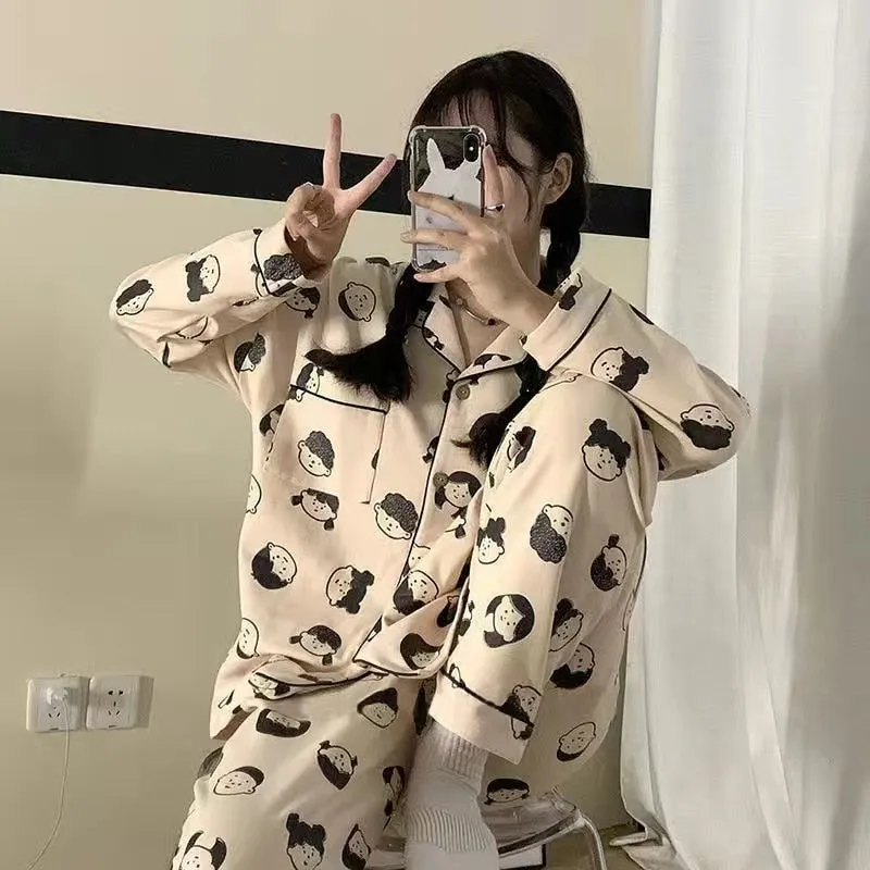 Cow Print Pyjamas Two Piece Set