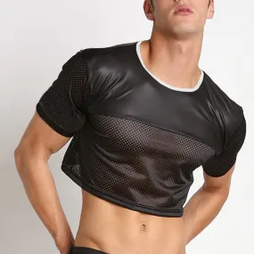 DUNGEON Glossy Mesh Cropped