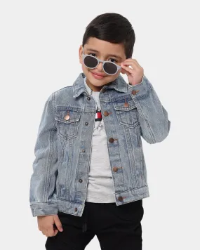 EN ES Kid's Realest Denim Jacket Light Blue Denim