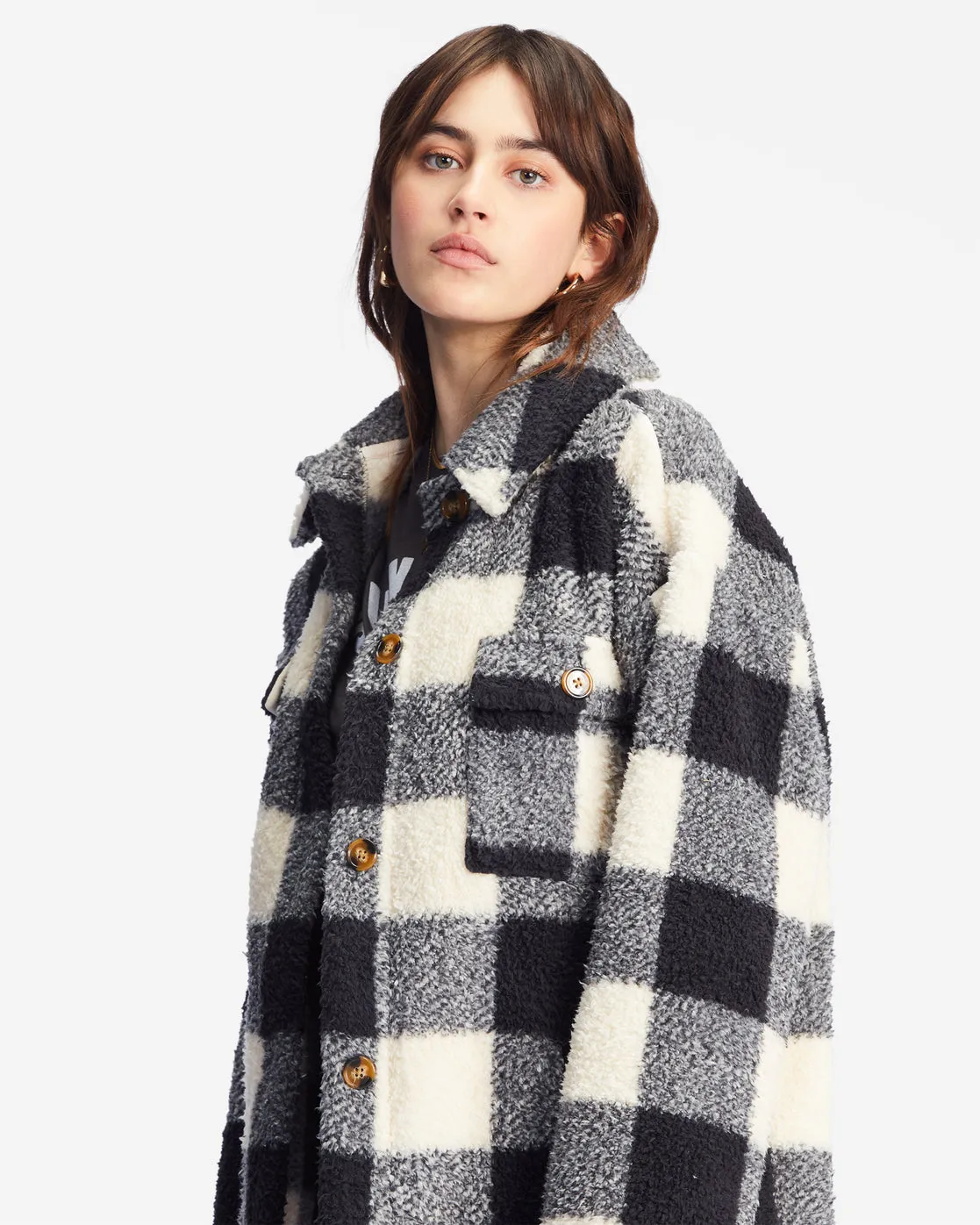 Fairbanks Button-Up Teddy Bear Jacket