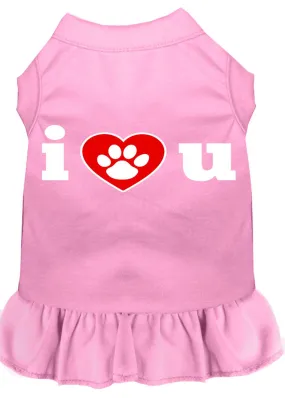 I Heart You Screen Print Dress Light Pink Xs (8)