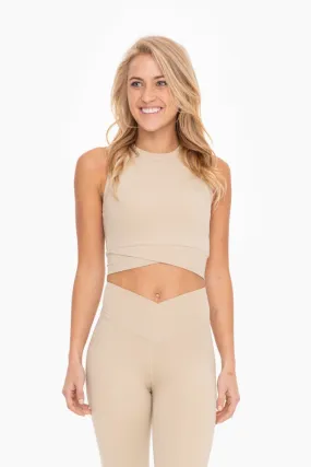 Khaki Venice Crossover Active Top