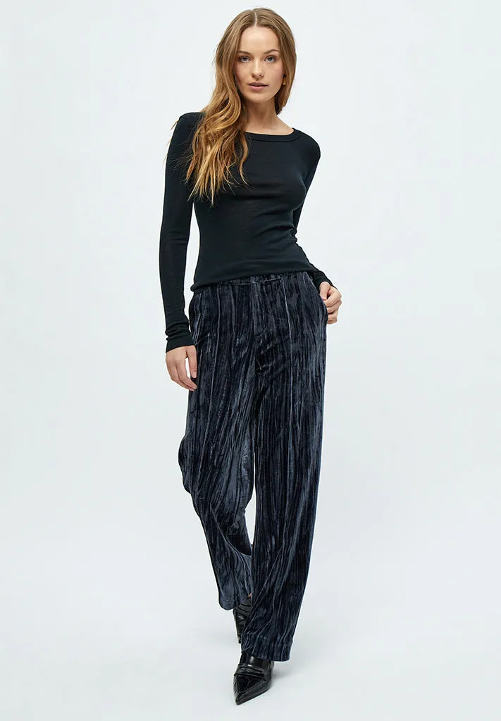 MSMadelyn Velvet Pant - Nine Iron Gray