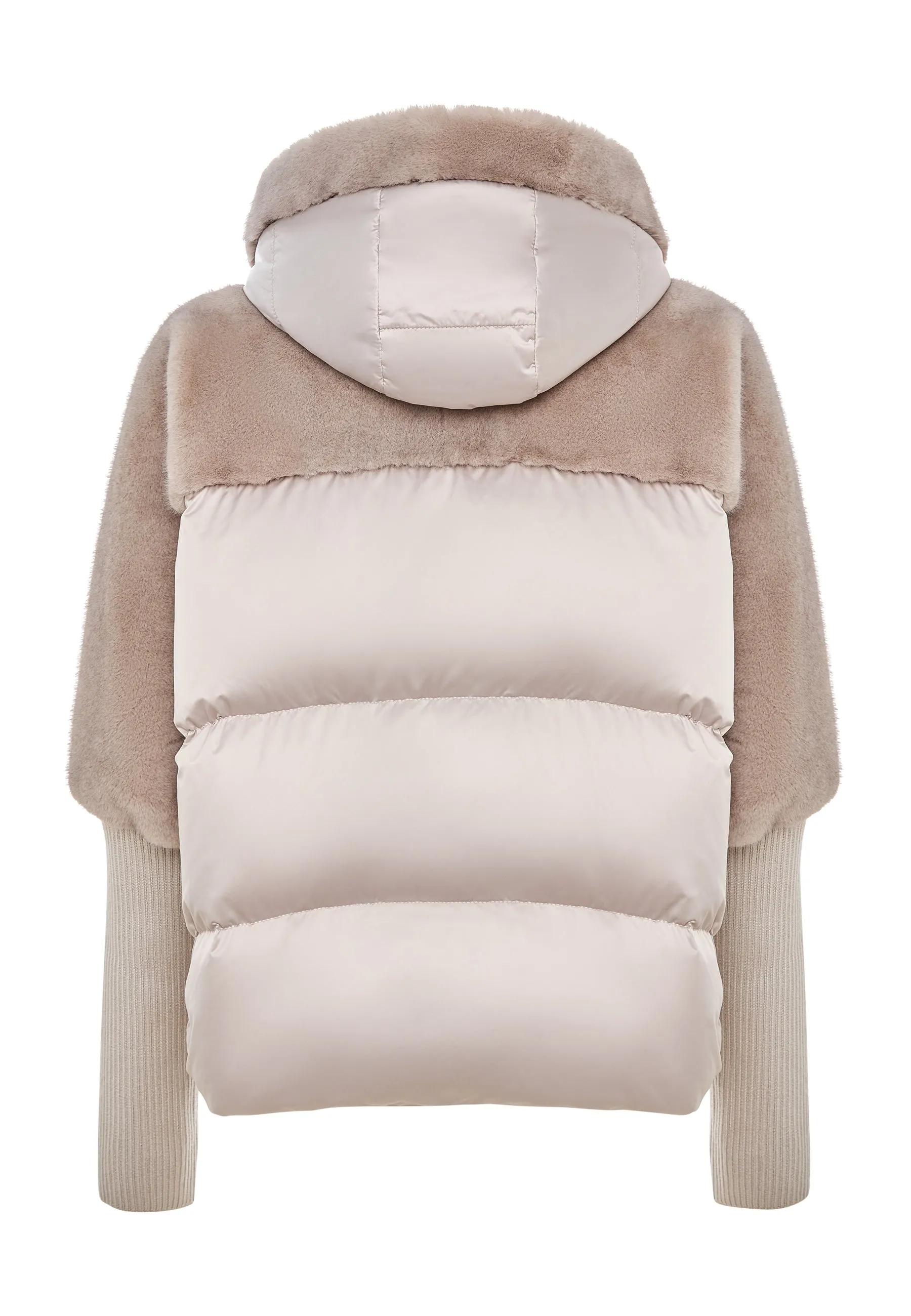 Oversized Faux Fur Jacket  - Ivory