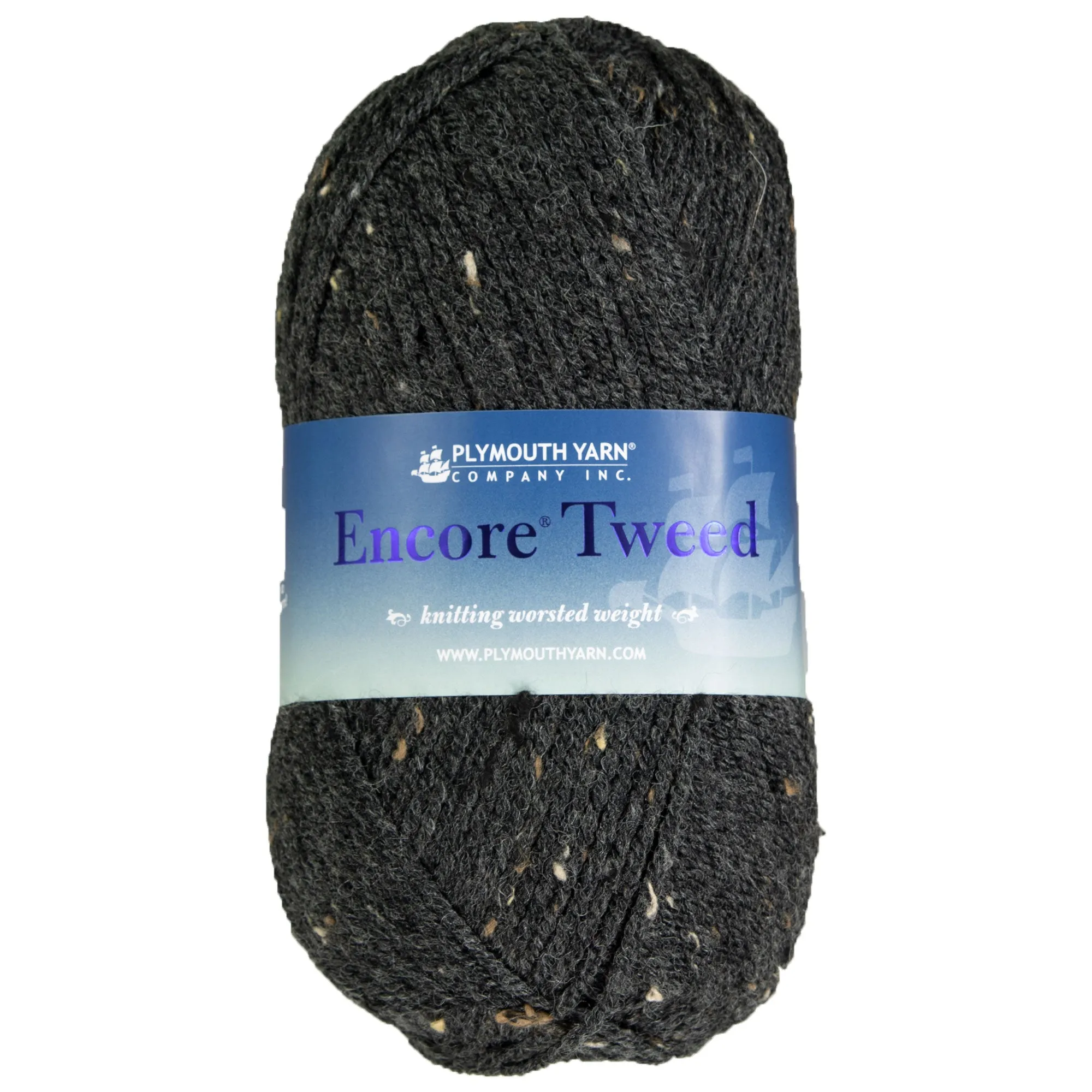 Plymouth Yarn Encore Tweed Yarn - T520 Dark Grey