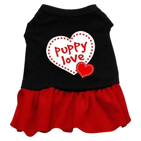 Puppy Love Dresses Black with Red Med (12)