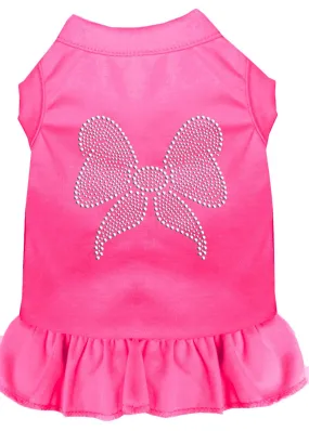 Rhinestone Bow Dress Bright Pink Sm (10)