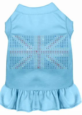 Rhinestone British Flag Dress Baby Blue 4x (22)