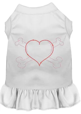 Rhinestone Heart And Crossbones Dress White Xs (8)