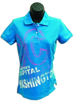 SHDC03T Ladies Polo Shirt Washington DC TURQUOISE