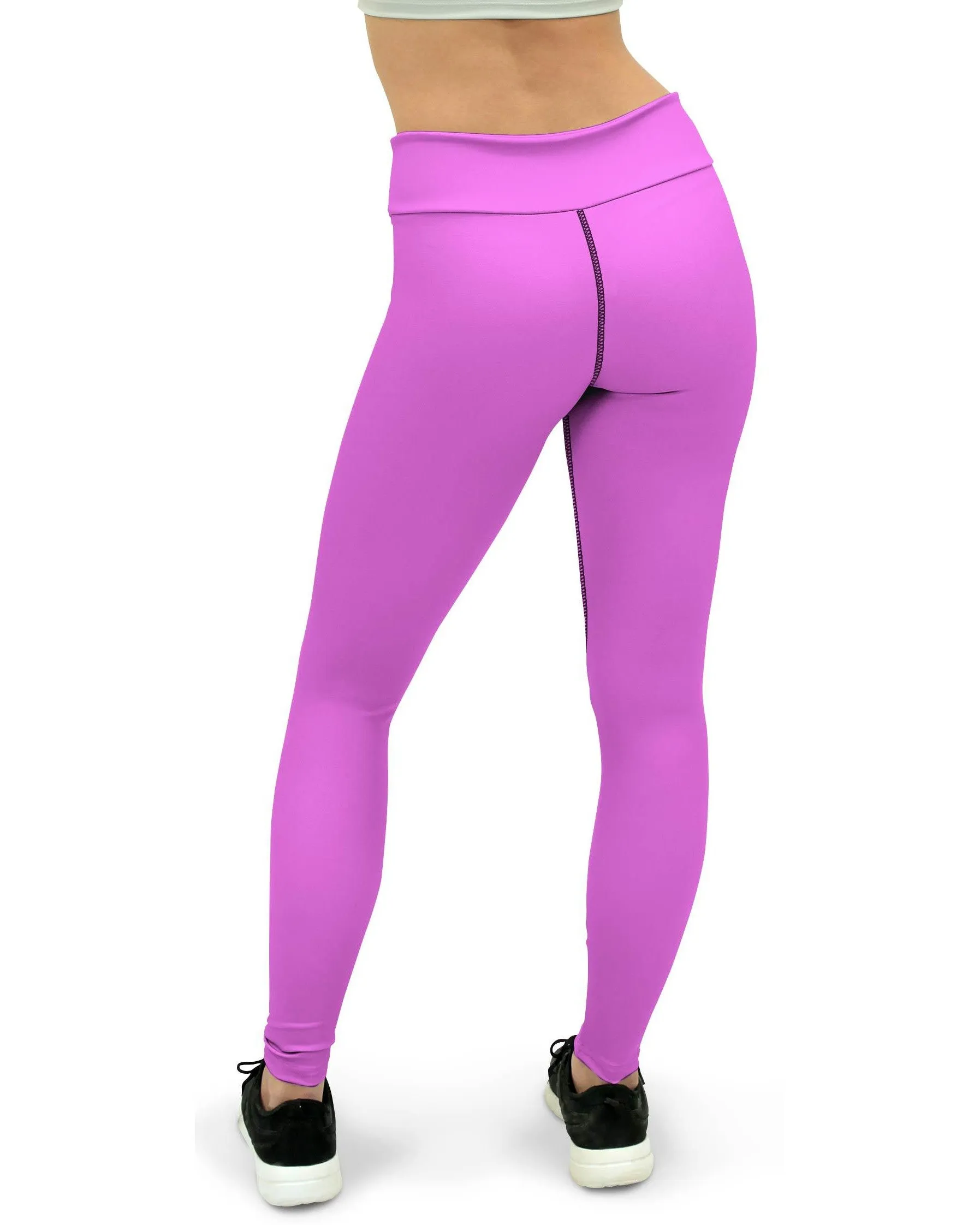 Solid Baby Pink Yoga Pants