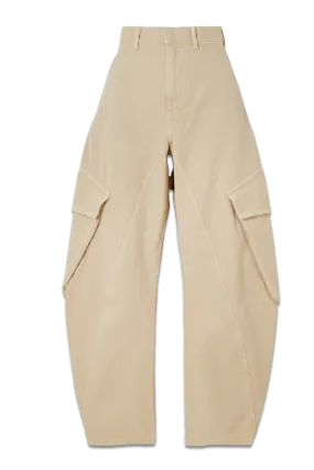 Twisted Cotton-Canvas Barrel-Leg Cargo Pants